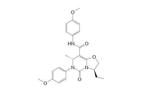 (3R,7R)-N,6-Bis(4-methoxyphenyl)-3-ethyl-7-methyl-5-oxo-2,3,6,7-tetrahydro-5H-[1,3]oxazolo[3,2-c]pyrimidine-8-carboxamide