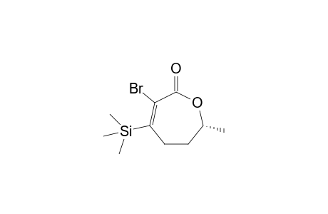 (R)-2-Bromo-3-trimethylsilyl-2-heptene-6-olide