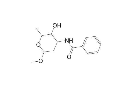.alpha.-L-Lyxo-Hexopyranoside, methyl 3-(benzoylamino)-2,3,6-trideoxy-