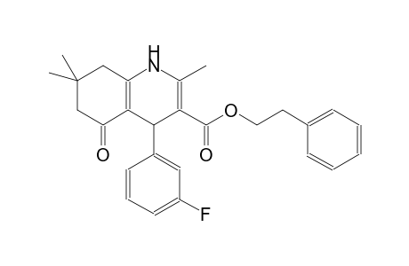 2-Phenylethyl 4-(3-fluorophenyl)-2,7,7-trimethyl-5-oxo-1,4,5,6,7,8-hexahydro-3-quinolinecarboxylate