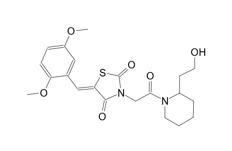 2,4-thiazolidinedione, 5-[(2,5-dimethoxyphenyl)methylene]-3-[2-[2-(2-hydroxyethyl)-1-piperidinyl]-2-oxoethyl]-, (5Z)-