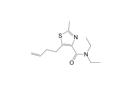N,N-diethyl-2-methyl-5-(but-3-enyl)thiazole-4-carboxamide