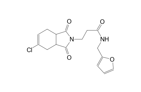 3-(5-chloro-1,3-dioxo-1,3,3a,4,7,7a-hexahydro-2H-isoindol-2-yl)-N-(2-furylmethyl)propanamide