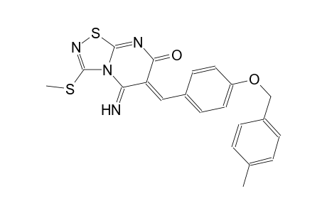 (6Z)-5-imino-6-{4-[(4-methylbenzyl)oxy]benzylidene}-3-(methylsulfanyl)-5,6-dihydro-7H-[1,2,4]thiadiazolo[4,5-a]pyrimidin-7-one