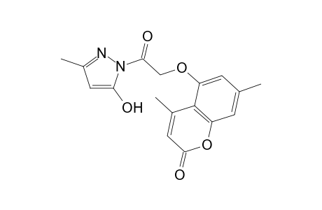5-(2-(5-Hydroxy-3-methyl-1H-pyrazol-1-yl)-2-oxoethoxy)-4,7-dimethyl-2H-chromen-2-one