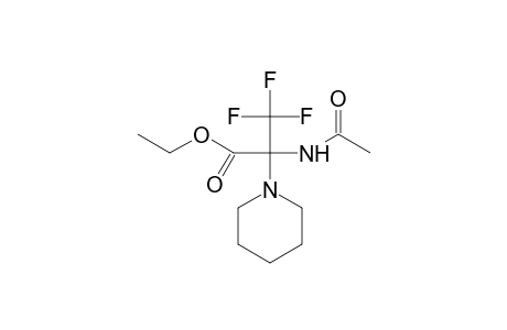 Ethyl 2-(acetylamino)-3,3,3-trifluoro-2-(1-piperidinyl)propanoate