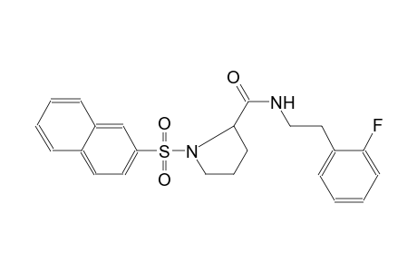 N-[2-(2-fluorophenyl)ethyl]-1-(2-naphthalenylsulfonyl)-2-pyrrolidinecarboxamide