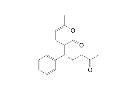 6-Methyl-3-(4-oxo-1-phenylpentyl)-3,4-dihydro-2H-pyran-2-one