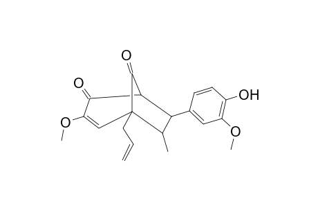 5-Allyl-7-(4-hydroxy-3-methoxy-phenyl)-3-methoxy-6-methyl-bicyclo[3.2.1]oct-3-ene-2,8-dione