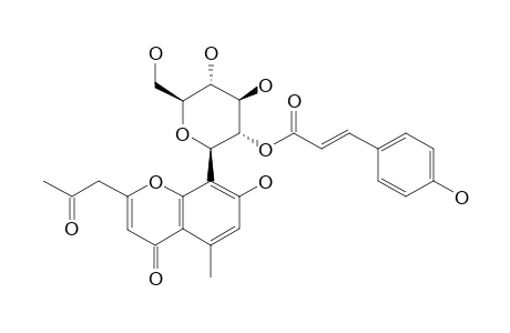 ISO-ALOERESIN-A;2-ACETONYL-8-C-BETA-D-[2-O-(Z)-PARA-COUMAROYL]-GLUCOPYRANOSYL-7-HYDROXY-5-METHYL-CHROMONE