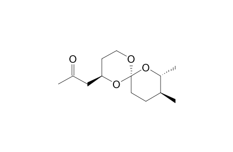 1,5,7-Trioxaspiro[5.5]undecane, 2-propanone deriv.