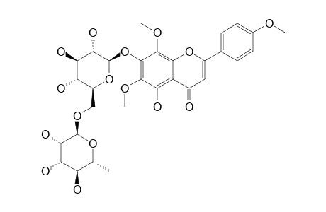 NEVADENSIN-7-O-[ALPHA-L-RHAMNOPYRANOSYL-(1->6)]-BETA-D-GLUCOPYRANOSIDE