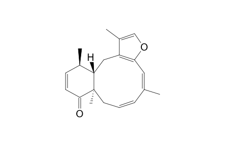 (8aR*,12R*,12aS*,4Z,6E,10Z)-8a,12,12a,13-tetrahydro-1,5,8a,12-tetramethylbenzo[4,5]cyclodeca[1,2-b]furan-9(8H)-one