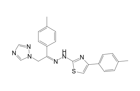 4-(4-Methylphenyl)-N-[(E)-[1-(4-methylphenyl)-2-(1,2,4-triazol-1-yl)ethylidene]amino]-1,3-thiazol-2-amine