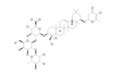 #3;SOYASAPONIN-BETA-G;3-O-[ALPHA-L-RHAMNOPYRANOSYL-(1->2)-BETA-D-GALACTOPYRANOSYL-(1->2)-BETA-D-GLUCURONOPYRANOSYL-(1->)]-22-O-[2,3-DIHYDRO-2,5-DIHYDROXY-6-MET