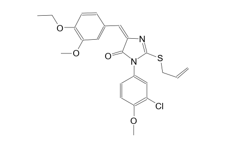 4H-imidazol-4-one, 3-(3-chloro-4-methoxyphenyl)-5-[(4-ethoxy-3-methoxyphenyl)methylene]-3,5-dihydro-2-(2-propenylthio)-, (5E)-