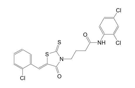 4-[(5Z)-5-(2-chlorobenzylidene)-4-oxo-2-thioxo-1,3-thiazolidin-3-yl]-N-(2,4-dichlorophenyl)butanamide