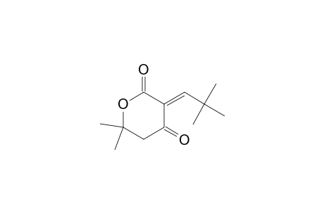 3-(2,2-dimethylpropylidene)-6,6-dimethyl-3,4,5,6-tetrahydro-2H-pyran-2,4-dione