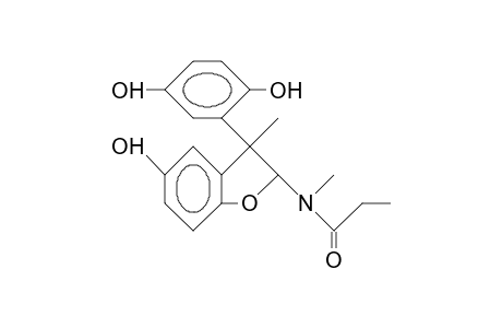 (Z)-3-(2,5-Dihydroxy-phenyl)-3-methyl-2-(N-methyl-propionamido)-2,3-dihydro-benzofuran-5-ol
