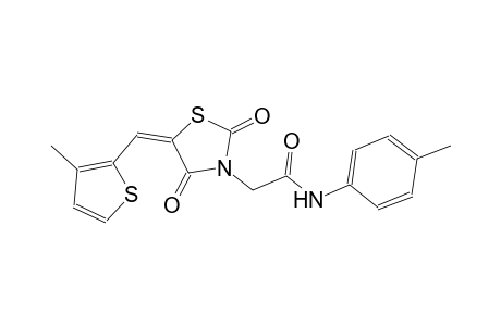 N-(4-methylphenyl)-2-{(5E)-5-[(3-methyl-2-thienyl)methylene]-2,4-dioxo-1,3-thiazolidin-3-yl}acetamide