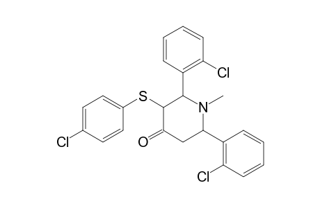 N-METHYL-2,6-DI-(ORTHO-CHLOROPHENYL)-3-(PARA-CHLOROPHENYLTHIO)-PIPERIDIN-4-ONE