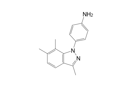 1-(p-Aminophenyl)-3,6,7-trimethyl-1H-indazole