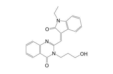 4(3H)-quinazolinone, 2-[(Z)-(1-ethyl-1,2-dihydro-2-oxo-3H-indol-3-ylidene)methyl]-3-(3-hydroxypropyl)-