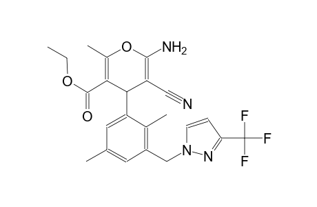 4H-pyran-3-carboxylic acid, 6-amino-5-cyano-4-[2,5-dimethyl-3-[[3-(trifluoromethyl)-1H-pyrazol-1-yl]methyl]phenyl]-2-methyl-, ethyl ester