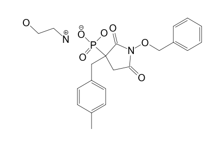 2-HYDROXYETHANAMINIUM-HYDROGEN-[1-BENZYLOXY-3-(4-METHYLBENZYL)-2,5-DIOXOPYRROLIDIN-3-YL]-PHOSPHONATE