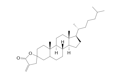 Spiro[cholestanone3,4'-2'-methylenebutyrolactone]