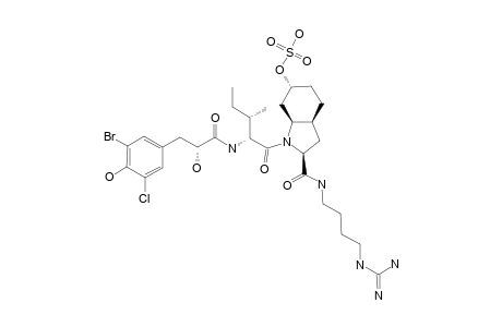 AERUGINOSIN_GE766;D-M-BR-M'-CL-P-HPLA-D-ALLO-ILE-L-CHOI-6-SULFATE-AGMATIME