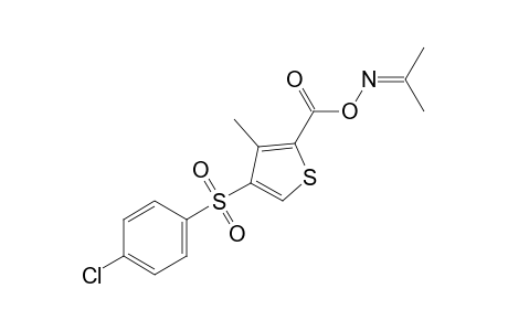 acetone, O-{4-[(p-chlorophenyl)sulfonyl]-3-methyl-2-thenoyl}oxime