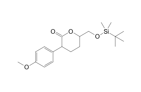 6-{[(t-Butyldimethylsilyl)oxy]methyl}-3-(p-methoxyphenyl)tetrahydropyran-2-one
