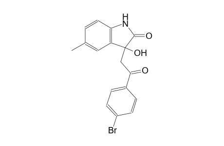 3-[2-(4-bromophenyl)-2-oxoethyl]-3-hydroxy-5-methyl-1,3-dihydro-2H-indol-2-one