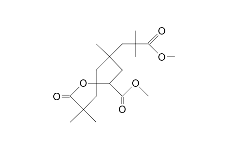 4'-(2-Carboxy-2-methyl-propyl)-4,4,4'-trimethyl-5-oxo-tetrahydro-furan-2-spiro-cyclopentane-2'-carboxylic acid, me ester