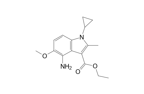 4-Amino-1-cyclopropyl-5-methoxy-2-methyl-3-indolecarboxylic acid ethyl ester
