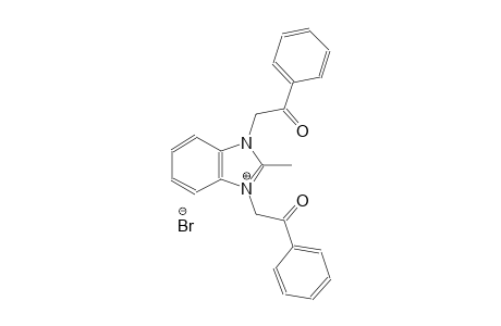 3H-benzimidazolium, 2-methyl-1,3-bis(2-oxo-2-phenylethyl)-, bromide