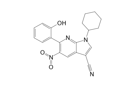 1-Cyclohexyl-6-(2-hydroxyphenyl)-5-nitro-1H-pyrrolo[2,3-b]pyridine-3-carbonitrile