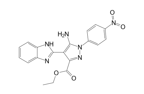 Ethyl 5-amino-1-(p-nitrophenyl)-4-(benzimidazol-2-yl)pyrazole-3-carboxylate