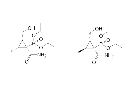 Diethyl 1-alpha-Carboxamido-2-alpha-methyl-3-alpha-hydroxymethyl-1-cyclopropyl phosphonate and Diethyl 1-alpha-Carboxamido-2-beta-methyl-3-alpha-hydroxymethyl-1-cyclopropyl phosphonate
