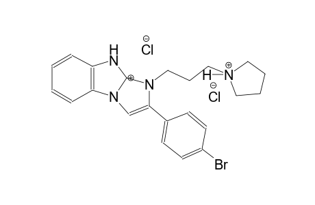 2-(4-bromophenyl)-1-(3-(pyrrolidin-1-ium-1-yl)propyl)-1H-benzo[d]imidazo[1,2-a]imidazol-9-ium chloride