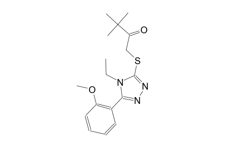 1-{[4-ethyl-5-(2-methoxyphenyl)-4H-1,2,4-triazol-3-yl]sulfanyl}-3,3-dimethyl-2-butanone