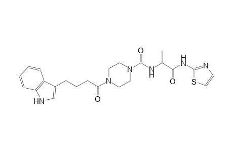 1-piperazinecarboxamide, 4-[4-(1H-indol-3-yl)-1-oxobutyl]-N-[(1S)-1-methyl-2-oxo-2-(2-thiazolylamino)ethyl]-