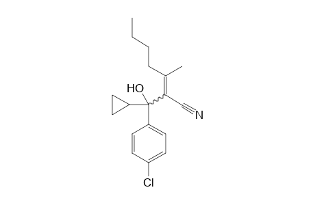 2-((4-Chlorophenyl)(cyclopropyl)(hydroxy)methyl)-3-methylhept-2-enenitrile