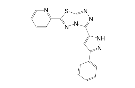 3-(3-phenyl-1H-pyrazol-5-yl)-6-(2-pyridinyl)[1,2,4]triazolo[3,4-b][1,3,4]thiadiazole