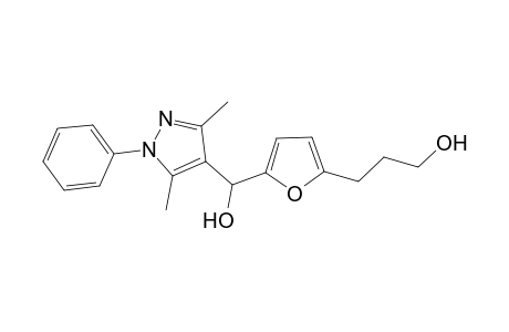 3-(5-((3,5-dimethyl-1-phenyl-1H-pyrazol-4-yl)(hydroxy)methyl)furan-2-yl)propan-1-ol