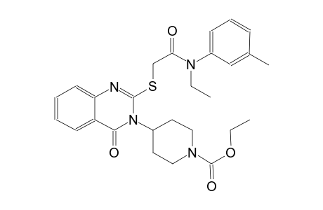 1-piperidinecarboxylic acid, 4-(2-[[2-[ethyl(3-methylphenyl)amino]-2-oxoethyl]thio]-4-oxo-3(4H)-quinazolinyl)-, ethyl ester