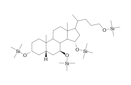 3.alpha.,7.beta.,15.alpha.,24-Tetrahydroxy-5.beta.-cholane tetra(trimethylsilyl) dev.