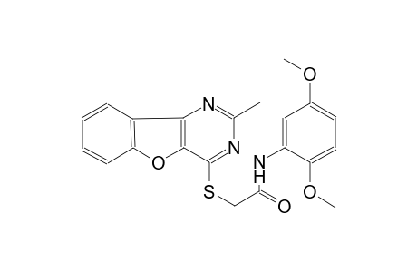 N-(2,5-dimethoxyphenyl)-2-[(2-methyl[1]benzofuro[3,2-d]pyrimidin-4-yl)sulfanyl]acetamide