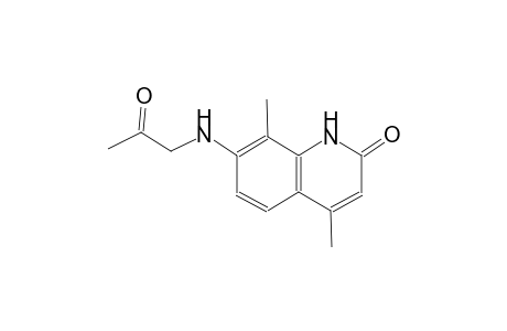 4,8-dimethyl-7-[(2-oxopropyl)amino]-2(1H)-quinolinone